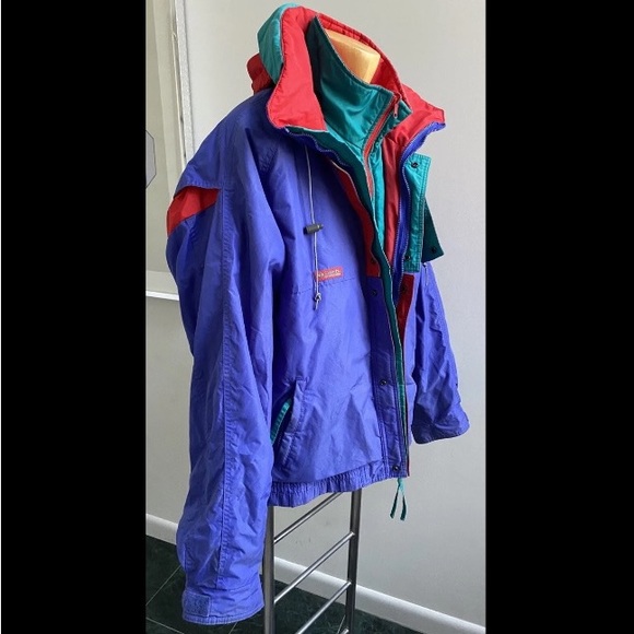 VINTAGE 1990s COLUMBIA CRITERION MENS SKI JACKET PARKA COAT 4-IN-1 SYSTEM XL - Picture 4 of 12